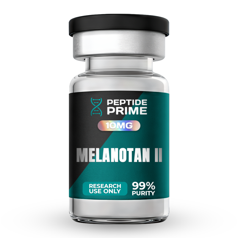 10mg glass vial of Melanotan II MT2.