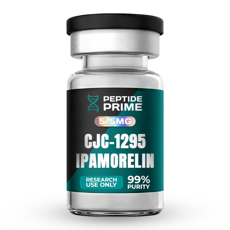 Vial containing 5mg of CJC-1295 No DAC and 5mg Ipamorelin.