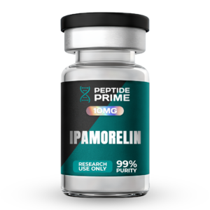 10mg glass vial of Ipamorelin.