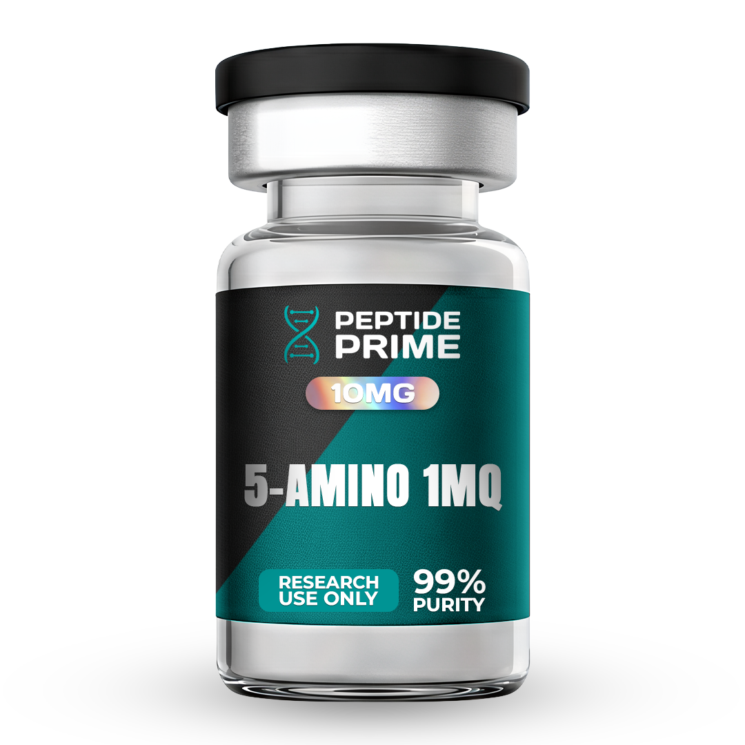 10mg glass vial of 5-Amino 1MQ.